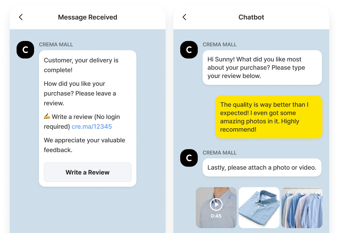 CREMA REVIEW_review marketing_widgets
